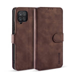 DG.MING Retro Style för Samsung Galaxy A12 Läderfodral Plånboksfodral