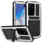 R-JUST Stötsäkert Dammtät Stöd TPU+Metallskyddsfodral Stöd Skal för Samsung Galaxy S21 Ultra 5G