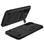 R-JUST Stødsikkert Støvtæt Kickstand TPU+Metal Beskyttelsescover Kickstand Shell til Samsung Galaxy S21+ 5G