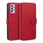 DG.MING Retro Style Leather Wallet Stand Cover for Samsung Galaxy A32 5G/M32 5G Case