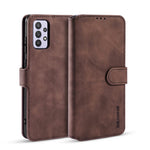 DG.MING Retro Style Leather Wallet Stand Cover for Samsung Galaxy A32 5G/M32 5G Case