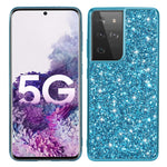 Glittering Sequins Design Plated TPU Frame + PC Hybrid Shell Case for Samsung Galaxy S21 Ultra 5G