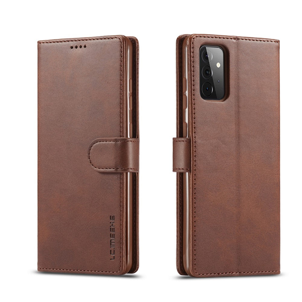 LC.IMEEKE Pung Stander Lædercover til Samsung Galaxy A72 5G Magnetisk Lukning Design Mobiltelefon Cover Etui