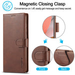 LC.IMEEKE Pung Stander Lædercover til Samsung Galaxy A72 5G Magnetisk Lukning Design Mobiltelefon Cover Etui