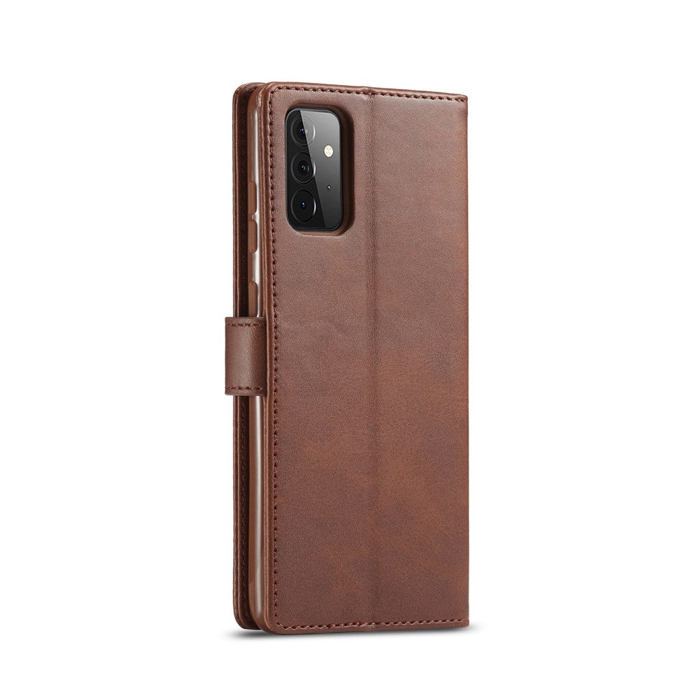 LC.IMEEKE Pung Stander Lædercover til Samsung Galaxy A72 5G Magnetisk Lukning Design Mobiltelefon Cover Etui
