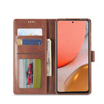 LC.IMEEKE Pung Stander Lædercover til Samsung Galaxy A72 5G Magnetisk Lukning Design Mobiltelefon Cover Etui