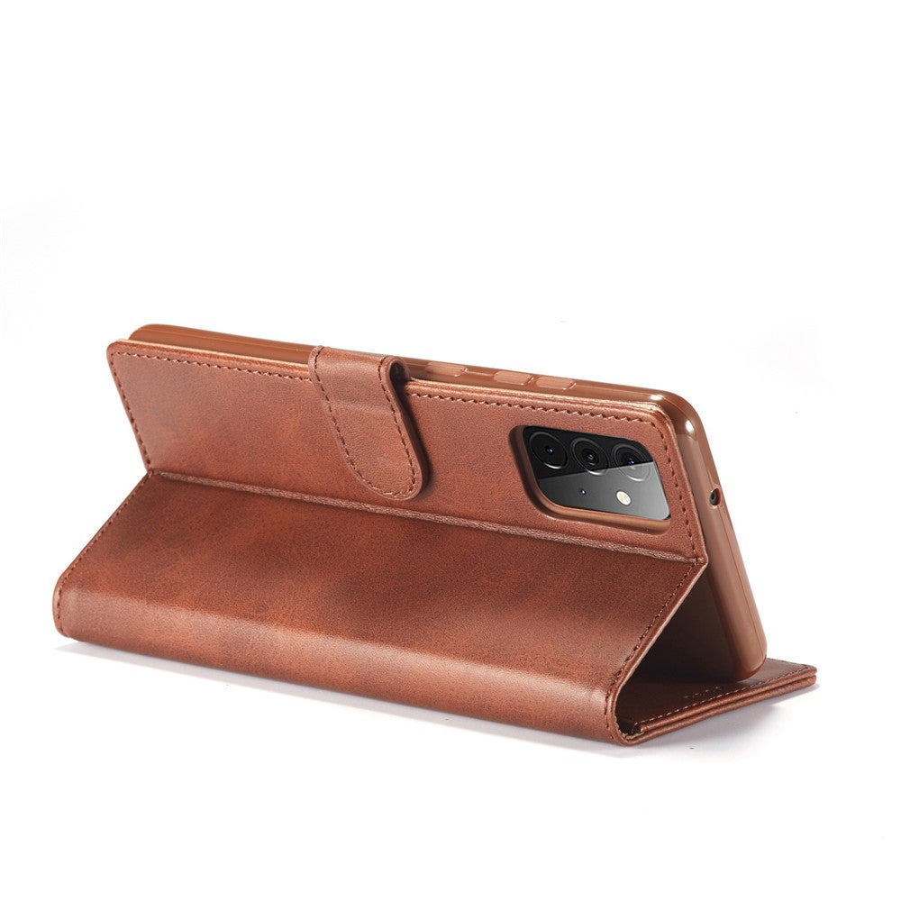 LC.IMEEKE Pung Stander Lædercover til Samsung Galaxy A72 5G Magnetisk Lukning Design Mobiltelefon Cover Etui