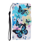 Mønsterprintet TPU + PU-læderpung med stander og lanyard til Samsung Galaxy A02s (164,2 mm)