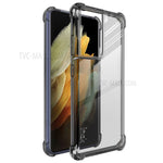 IMAK Airbag Anti-fall Mjukt TPU-skal [med skärmskydd] för Samsung Galaxy S21 Ultra 5G