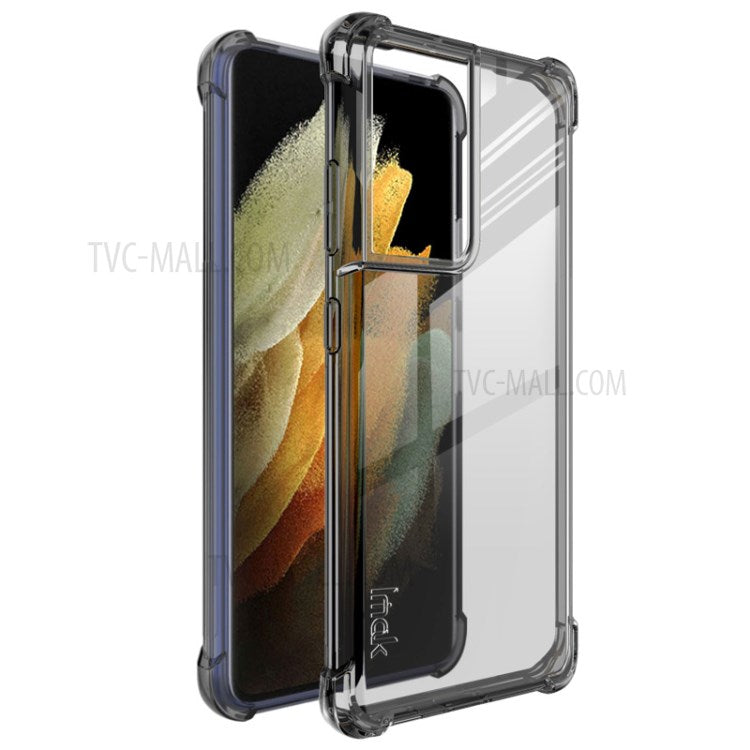 IMAK Airbag Anti-fall Mjukt TPU-skal [med skärmskydd] för Samsung Galaxy S21 Ultra 5G