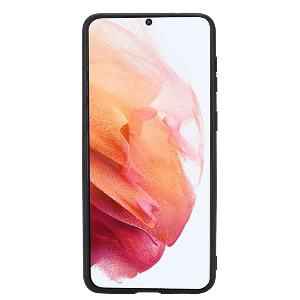 [Indbygget magnetisk bilplade] PU-læderbelagt TPU-skalcover med kickstand + kortlommer til Samsung Galaxy S21 Plus 5G