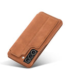 For Samsung Galaxy S21 4G/5G LC.IMEEKE Retro Style Protective Stand Leather Case with Card Holder