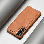 For Samsung Galaxy S21 4G/5G LC.IMEEKE Retro Style Protective Stand Leather Case with Card Holder