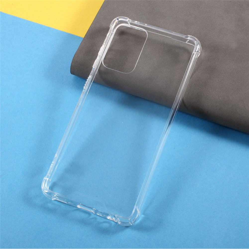 Stødabsorberende cover med klar akrylbagside + blød TPU-kant til Samsung Galaxy A72 4G/5G