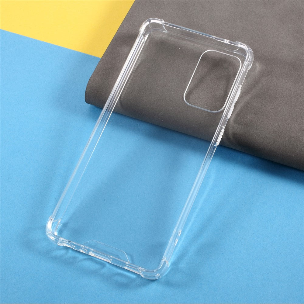 Stødabsorberende cover med klar akrylbagside + blød TPU-kant til Samsung Galaxy A72 4G/5G