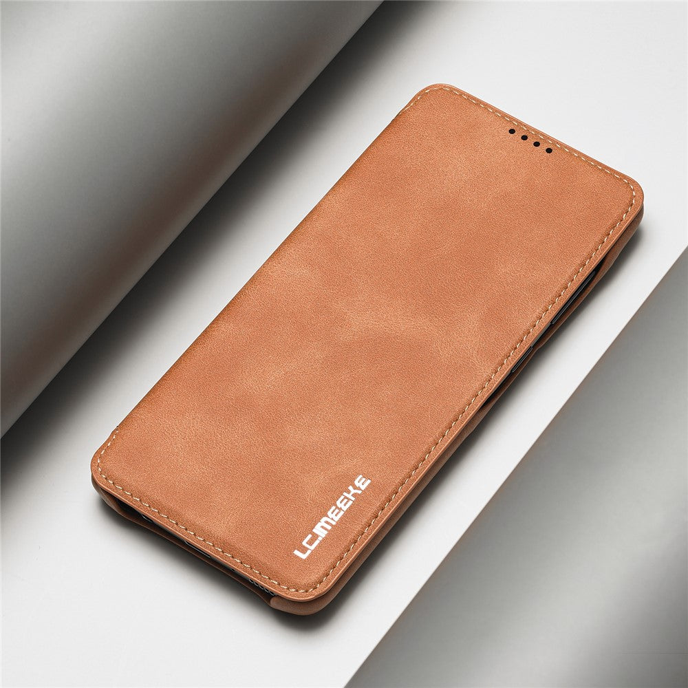 LC.IMEEKE Retro Style Protector Stand Leather Case with Card Holder for Samsung Galaxy S21 Ultra 5G