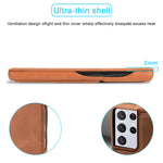 LC.IMEEKE Retro Style Protector Stand Leather Case with Card Holder for Samsung Galaxy S21 Ultra 5G
