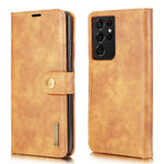 DG.MING For Samsung Galaxy S21 Ultra 5G Detachable 2-in-1 PC Cover Anti-scratch Split Leather Case