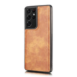 DG.MING For Samsung Galaxy S21 Ultra 5G Detachable 2-in-1 PC Cover Anti-scratch Split Leather Case