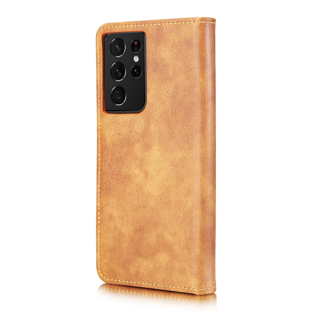 DG.MING For Samsung Galaxy S21 Ultra 5G Detachable 2-in-1 PC Cover Anti-scratch Split Leather Case