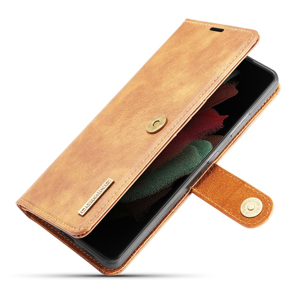 DG.MING For Samsung Galaxy S21 Ultra 5G Detachable 2-in-1 PC Cover Anti-scratch Split Leather Case