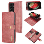 DG.MING For Samsung Galaxy S21 Ultra 5G Detachable 2-in-1 PC Cover Anti-scratch Split Leather Case