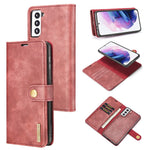 DG.MING til Samsung Galaxy S21+ 5G Aftageligt 2-i-1 PC-cover Ridsefast Splitlæder-etui