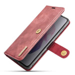DG.MING For Samsung Galaxy S21 4G / 5G Scratch-resistant Detachable 2-in-1 PC Shell Split Leather Phone Case Cover