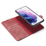 DG.MING For Samsung Galaxy S21 4G / 5G Scratch-resistant Detachable 2-in-1 PC Shell Split Leather Phone Case Cover