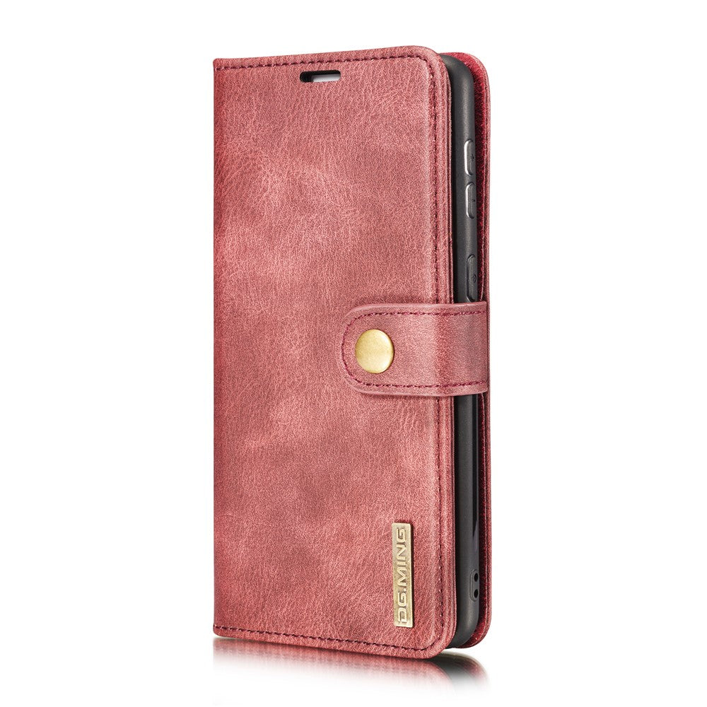 DG.MING For Samsung Galaxy S21 4G / 5G Scratch-resistant Detachable 2-in-1 PC Shell Split Leather Phone Case Cover