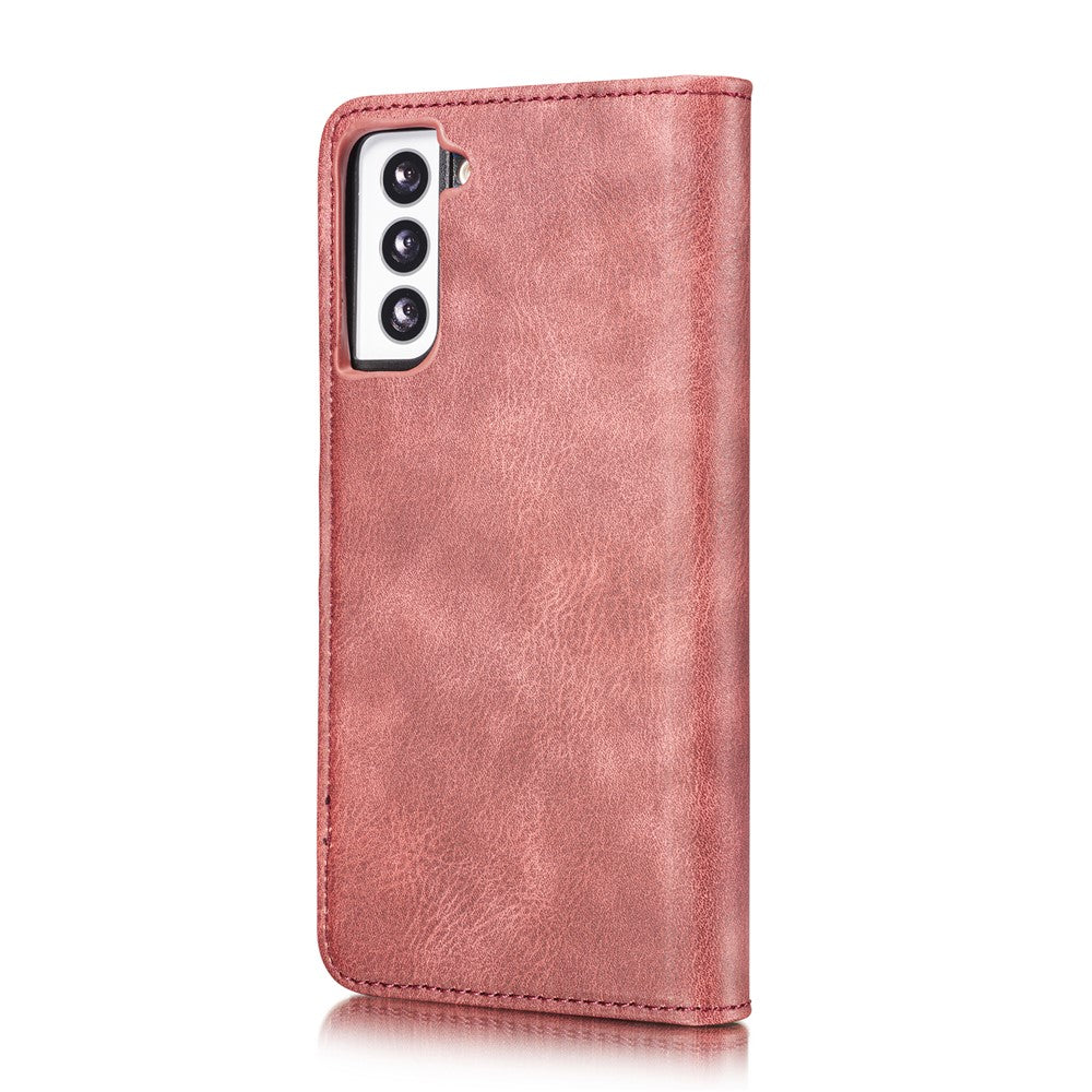 DG.MING For Samsung Galaxy S21 4G / 5G Scratch-resistant Detachable 2-in-1 PC Shell Split Leather Phone Case Cover