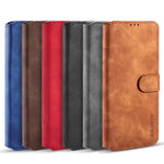 For Samsung Galaxy S21 4G/5G DG.MING Retro Style Leather Wallet Case Stand Cover