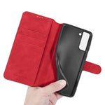 For Samsung Galaxy S21 4G/5G DG.MING Retro Style Leather Wallet Case Stand Cover