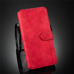 For Samsung Galaxy S21 4G/5G DG.MING Retro Style Leather Wallet Case Stand Cover