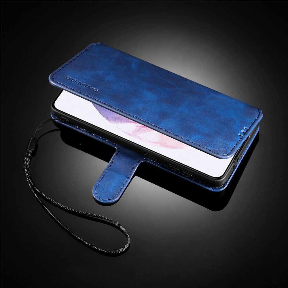 DG.MING Retro Style Leather Protector Case for Samsung Galaxy S21+ 5G Stand Cover