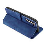 DG.MING Retro Style Leather Protector Case for Samsung Galaxy S21+ 5G Stand Cover