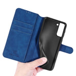 DG.MING Retro Style Leather Protector Case for Samsung Galaxy S21+ 5G Stand Cover