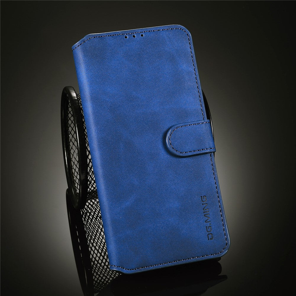 DG.MING Retro Style Leather Protector Case for Samsung Galaxy S21+ 5G Stand Cover