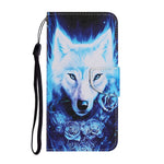 Mønstertrykt Design PU-læderpung Telefoncover med Rem til Samsung Galaxy A32 5G/M32 5G