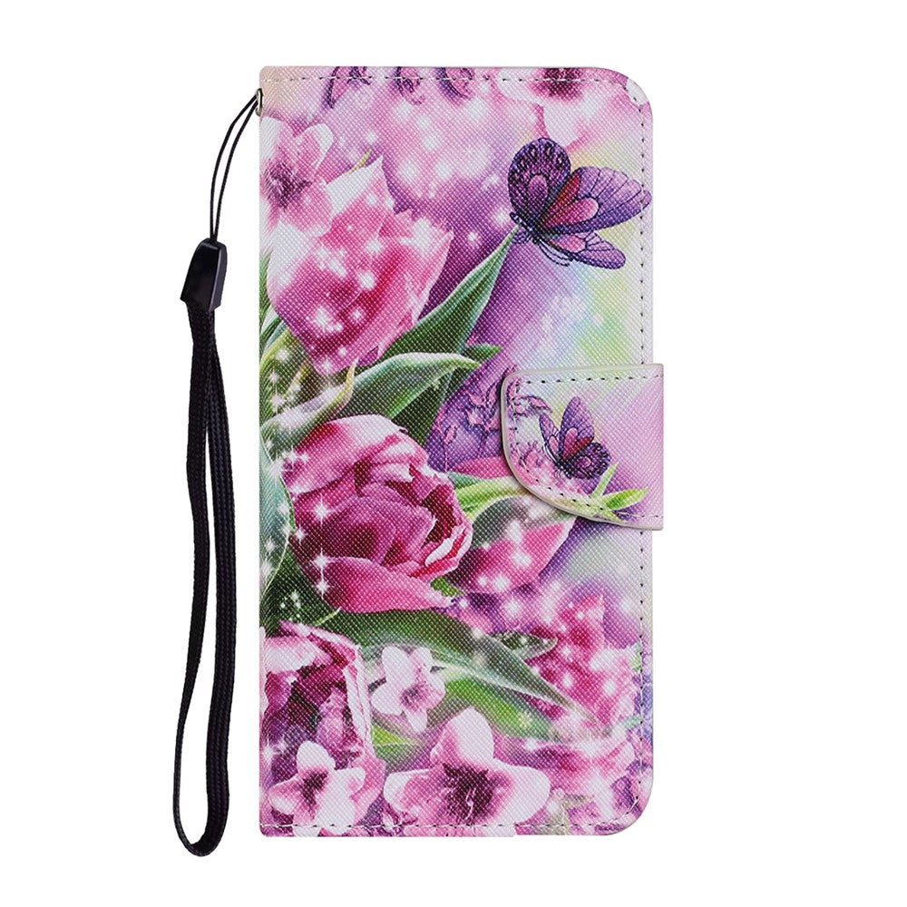 Mønstertrykt Design PU-læderpung Telefoncover med Rem til Samsung Galaxy A32 5G/M32 5G