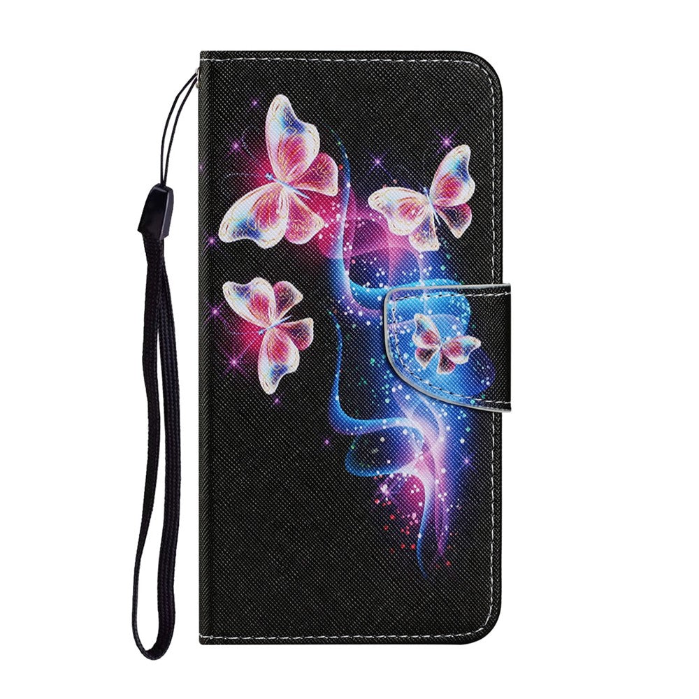 Mønstertrykt Design PU-læderpung Telefoncover med Rem til Samsung Galaxy A32 5G/M32 5G