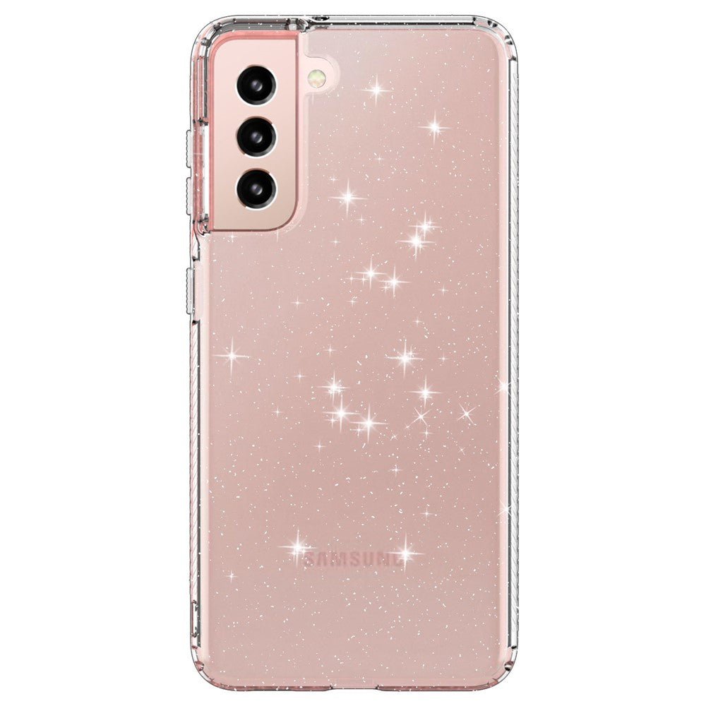Til Samsung Galaxy S21 4G/5G GW18 klart farvet flash-pulver TPU etui-cover