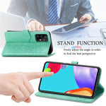 Præget Mandala Blomst Læder Etui med Pung Stand til Samsung Galaxy A52 4G/5G / A52s 5G
