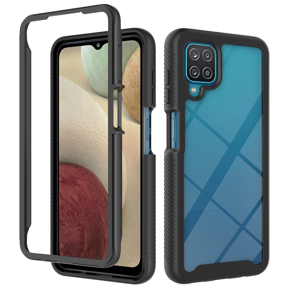 Stötsäkert, genomskinligt PC + TPU hybridskyddsskal till Samsung Galaxy A12