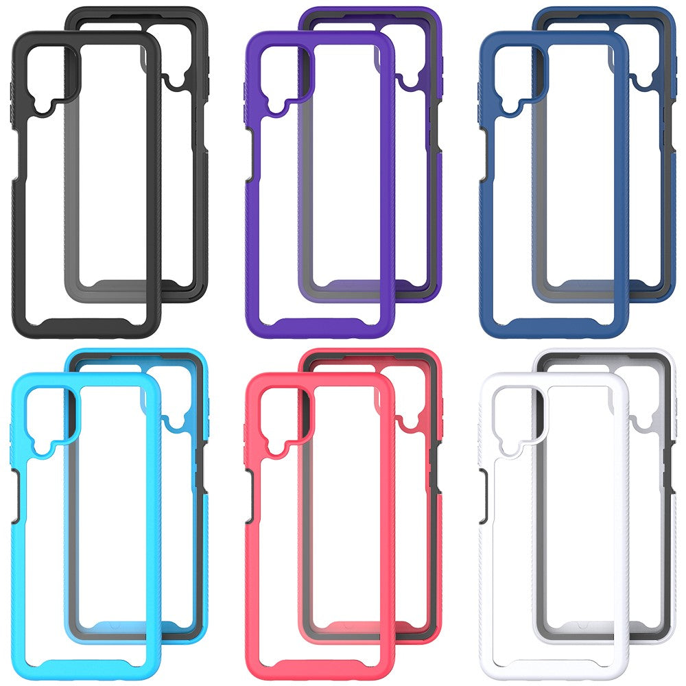 Stötsäkert, genomskinligt PC + TPU hybridskyddsskal till Samsung Galaxy A12