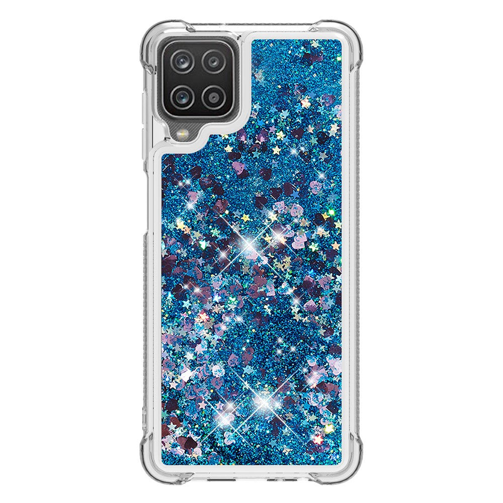 Sjovt TPU-beskyttelsescover med glitter, pailletter og kviksandsdesign til Samsung Galaxy A12/M12