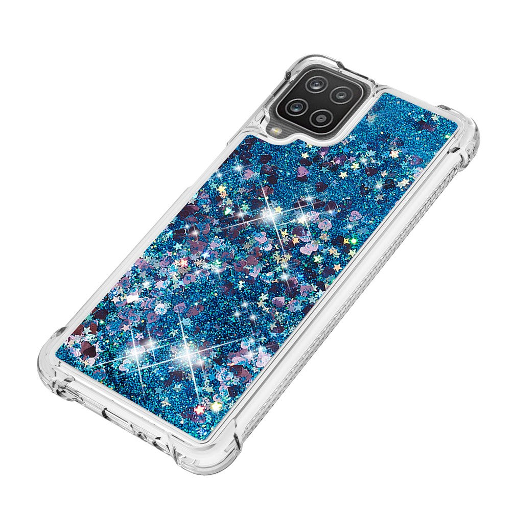 Sjovt TPU-beskyttelsescover med glitter, pailletter og kviksandsdesign til Samsung Galaxy A12/M12