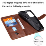 For Samsung Galaxy S21 4G/5G Zipper Pocket Leather Wallet Stand Case
