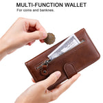 For Samsung Galaxy S21 4G/5G Zipper Pocket Leather Wallet Stand Case