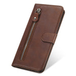 For Samsung Galaxy S21 4G/5G Zipper Pocket Leather Wallet Stand Case